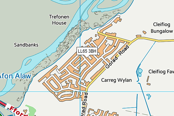 LL65 3BH map - OS VectorMap District (Ordnance Survey)