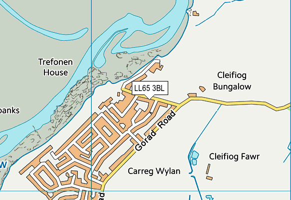 LL65 3BL map - OS VectorMap District (Ordnance Survey)