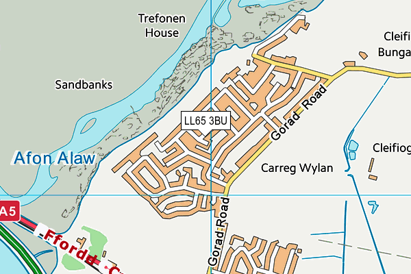 LL65 3BU map - OS VectorMap District (Ordnance Survey)