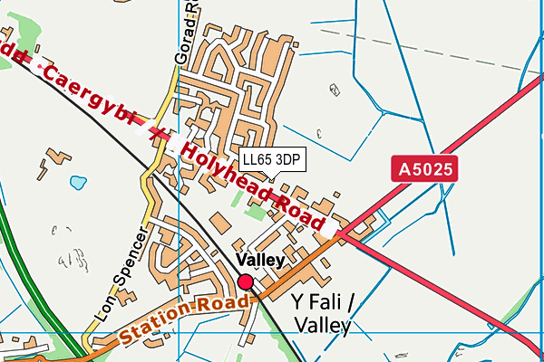 LL65 3DP map - OS VectorMap District (Ordnance Survey)