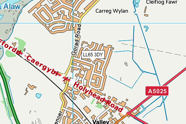 LL65 3DY map - OS VectorMap District (Ordnance Survey)