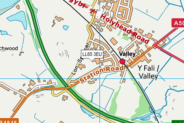 Ysgol Gymuned Fali map (LL65 3EU) - OS VectorMap District (Ordnance Survey)