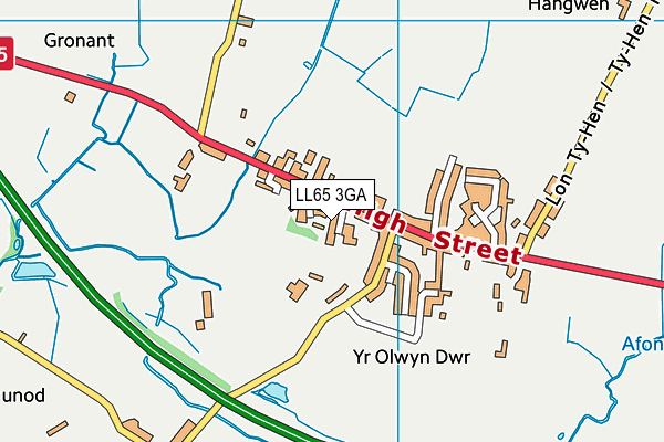 LL65 3GA map - OS VectorMap District (Ordnance Survey)