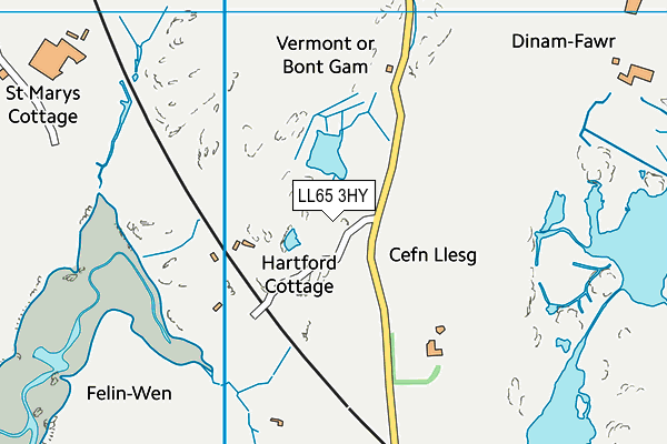 LL65 3HY map - OS VectorMap District (Ordnance Survey)