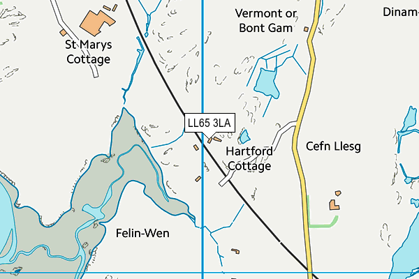 LL65 3LA map - OS VectorMap District (Ordnance Survey)