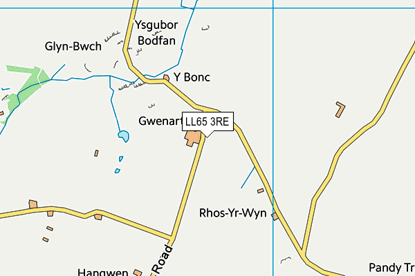 LL65 3RE map - OS VectorMap District (Ordnance Survey)