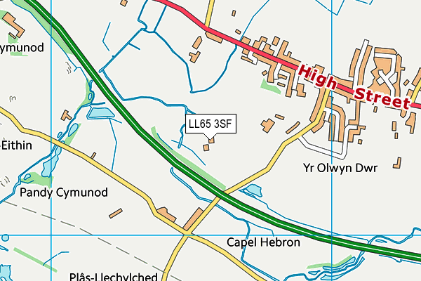 LL65 3SF map - OS VectorMap District (Ordnance Survey)