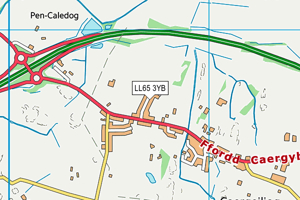 LL65 3YB map - OS VectorMap District (Ordnance Survey)