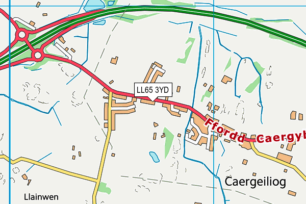 LL65 3YD map - OS VectorMap District (Ordnance Survey)