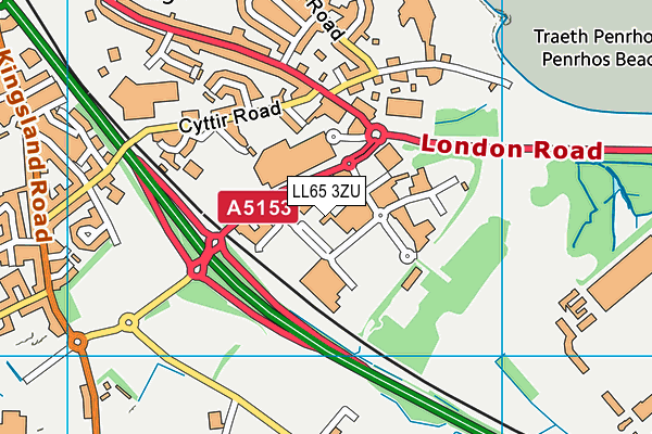 LL65 3ZU map - OS VectorMap District (Ordnance Survey)