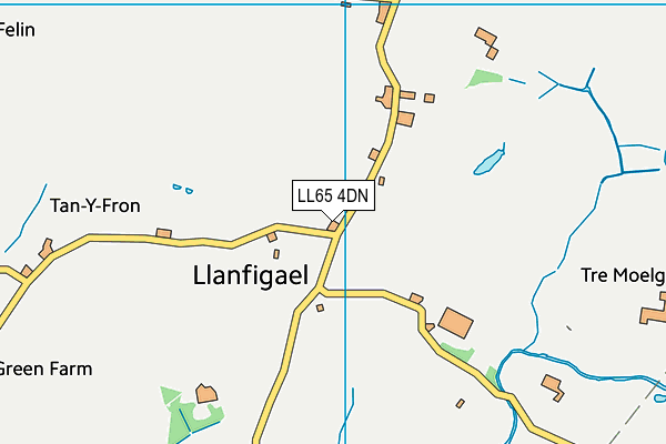 LL65 4DN map - OS VectorMap District (Ordnance Survey)