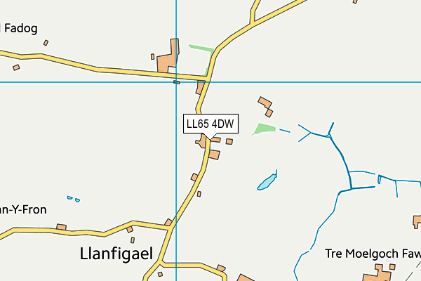 LL65 4DW map - OS VectorMap District (Ordnance Survey)