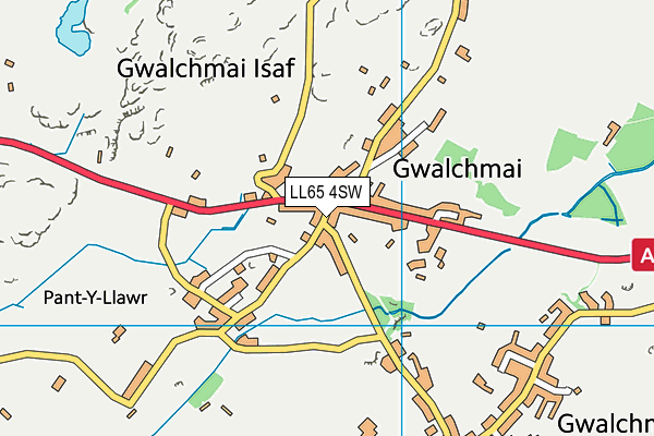 LL65 4SW map - OS VectorMap District (Ordnance Survey)
