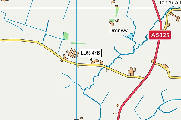 LL65 4YB map - OS VectorMap District (Ordnance Survey)