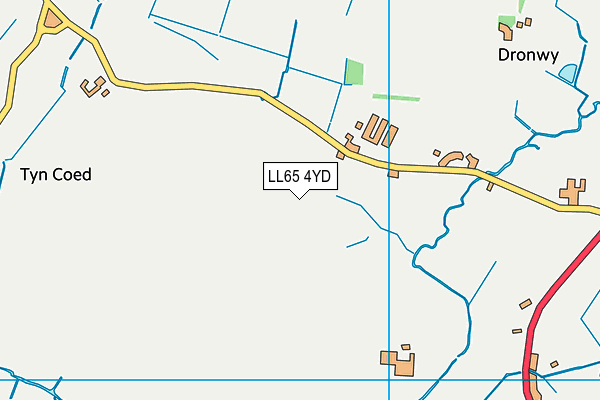LL65 4YD map - OS VectorMap District (Ordnance Survey)
