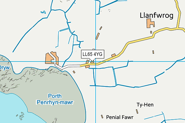 LL65 4YG map - OS VectorMap District (Ordnance Survey)