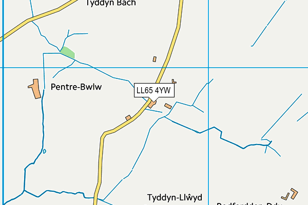 LL65 4YW map - OS VectorMap District (Ordnance Survey)