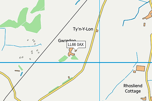 LL66 0AX map - OS VectorMap District (Ordnance Survey)