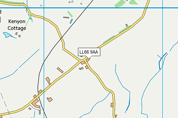 LL66 9AA map - OS VectorMap District (Ordnance Survey)