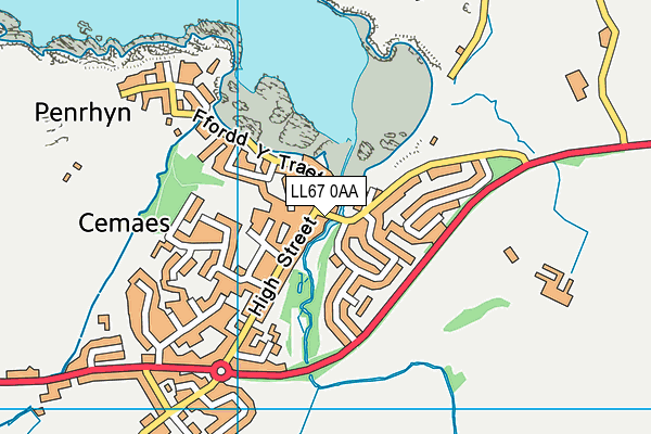 LL67 0AA map - OS VectorMap District (Ordnance Survey)
