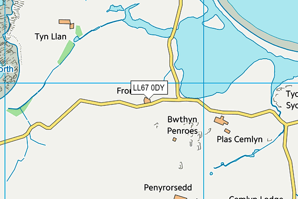 LL67 0DY map - OS VectorMap District (Ordnance Survey)