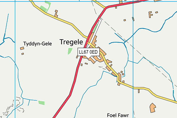 LL67 0ED map - OS VectorMap District (Ordnance Survey)