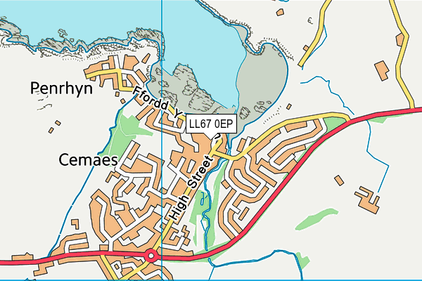 LL67 0EP map - OS VectorMap District (Ordnance Survey)