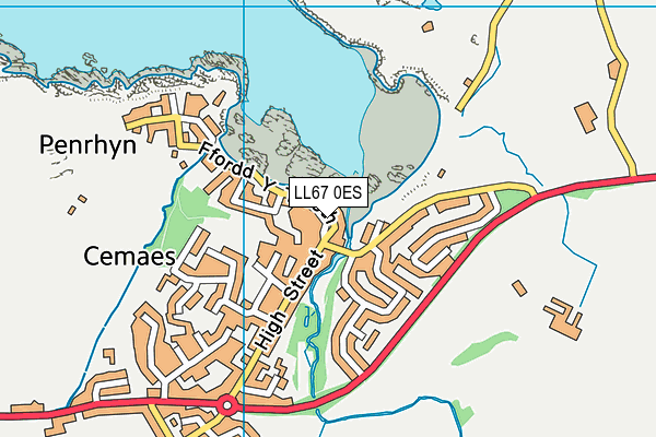 LL67 0ES map - OS VectorMap District (Ordnance Survey)
