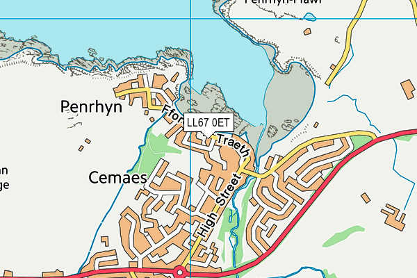 LL67 0ET map - OS VectorMap District (Ordnance Survey)