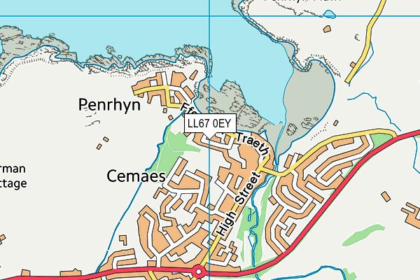 LL67 0EY map - OS VectorMap District (Ordnance Survey)