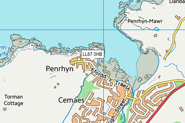 LL67 0HB map - OS VectorMap District (Ordnance Survey)