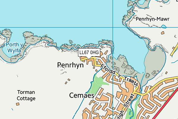 LL67 0HG map - OS VectorMap District (Ordnance Survey)