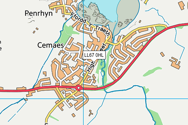 LL67 0HL map - OS VectorMap District (Ordnance Survey)