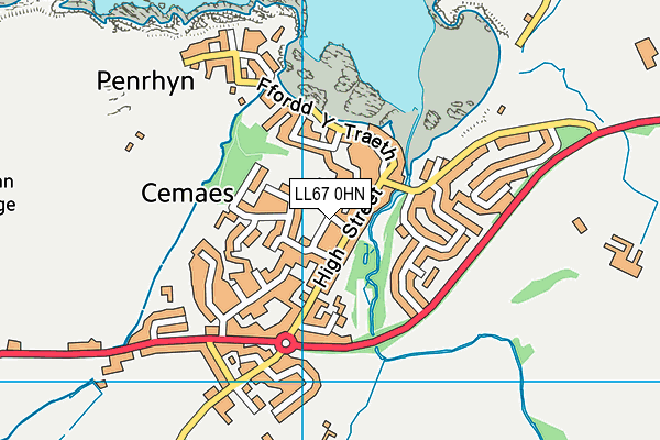 LL67 0HN map - OS VectorMap District (Ordnance Survey)