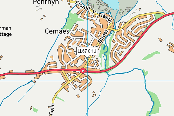LL67 0HU map - OS VectorMap District (Ordnance Survey)