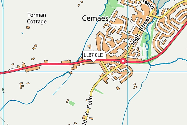 LL67 0LE map - OS VectorMap District (Ordnance Survey)