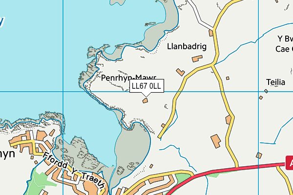 LL67 0LL map - OS VectorMap District (Ordnance Survey)
