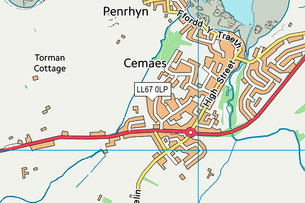 LL67 0LP map - OS VectorMap District (Ordnance Survey)