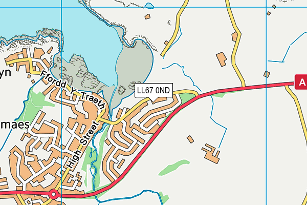 LL67 0ND map - OS VectorMap District (Ordnance Survey)