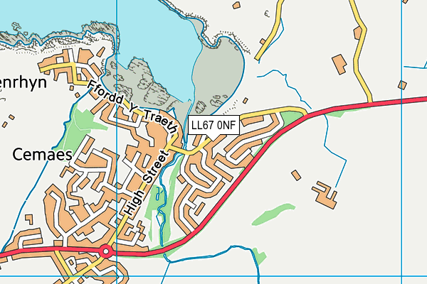 LL67 0NF map - OS VectorMap District (Ordnance Survey)