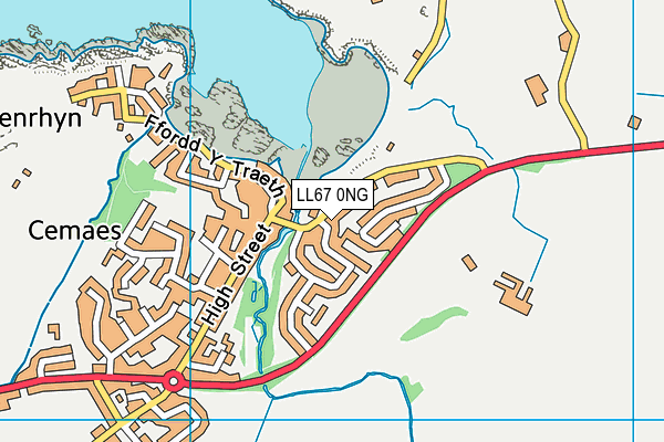 LL67 0NG map - OS VectorMap District (Ordnance Survey)