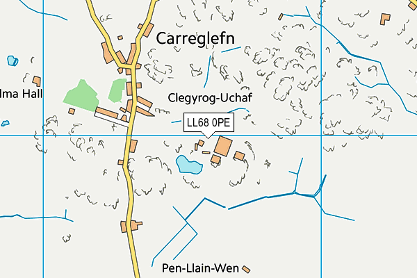 LL68 0PE map - OS VectorMap District (Ordnance Survey)
