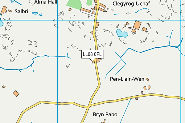 LL68 0PL map - OS VectorMap District (Ordnance Survey)