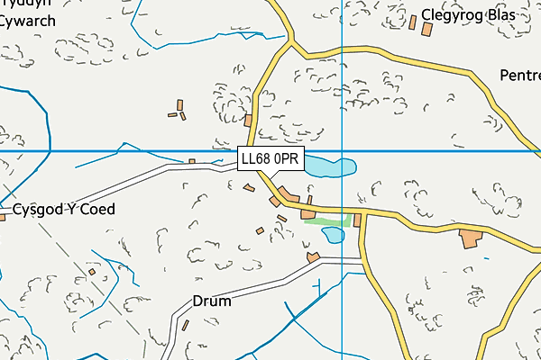 LL68 0PR map - OS VectorMap District (Ordnance Survey)