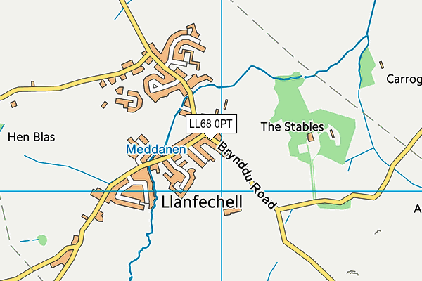 LL68 0PT map - OS VectorMap District (Ordnance Survey)
