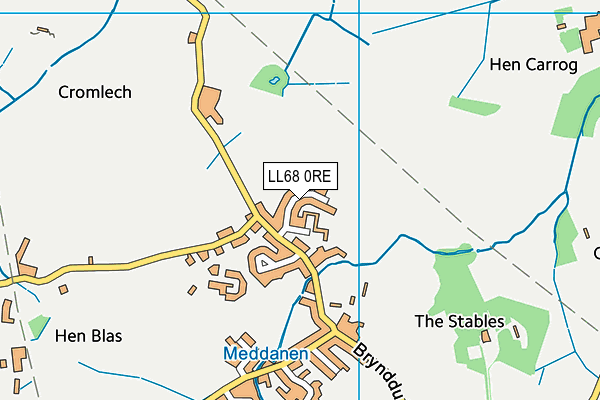 LL68 0RE map - OS VectorMap District (Ordnance Survey)