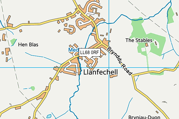 LL68 0RF map - OS VectorMap District (Ordnance Survey)