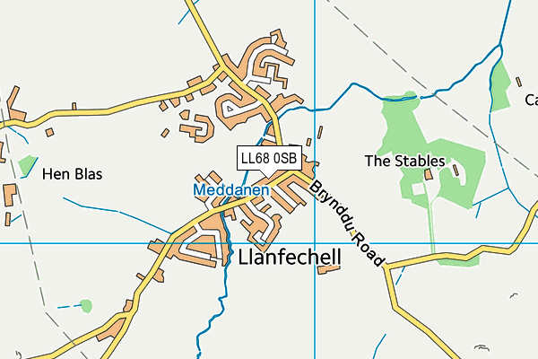 LL68 0SB map - OS VectorMap District (Ordnance Survey)