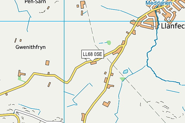 LL68 0SE map - OS VectorMap District (Ordnance Survey)