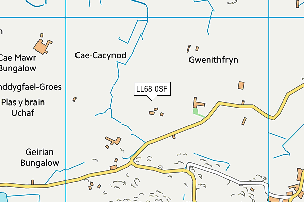 LL68 0SF map - OS VectorMap District (Ordnance Survey)